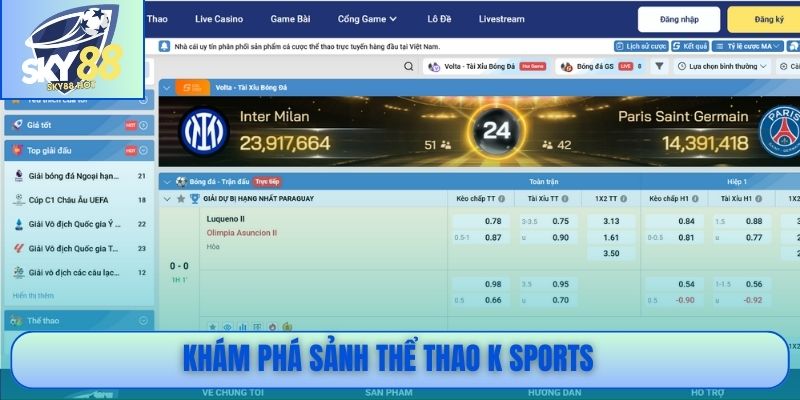 Khám phá sảnh thể thao K Sports